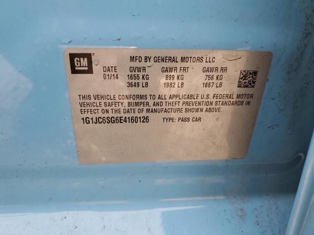 Photo 14 from auction – 2014 CHEVROLET SONIC LT with VIN 1G1JC6SG6E4160126