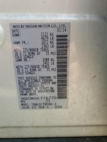 Photo 14 from auction – 2014 NISSAN ROGUE S with VIN 5N1AT2MV5EC776770