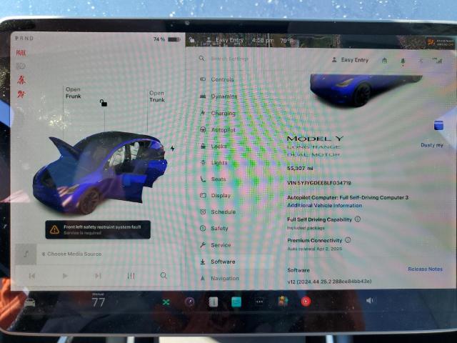 Foto 9 de la subasta – 2020 TESLA MODEL Y con VIN 5YJYGDEE8LF034719