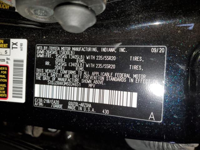 Foto 14 de la subasta – 2021 TOYOTA HIGHLANDER con VIN 5TDJZRAH3MS034651