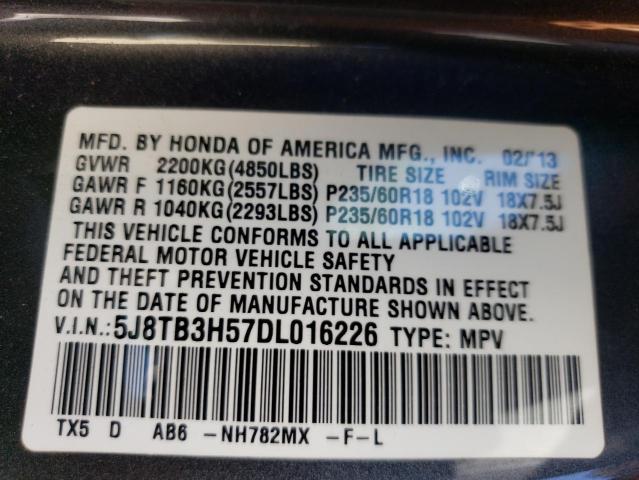 Photo 14 from auction – 2013 ACURA RDX TECHNO with VIN 5J8TB3H57DL016226