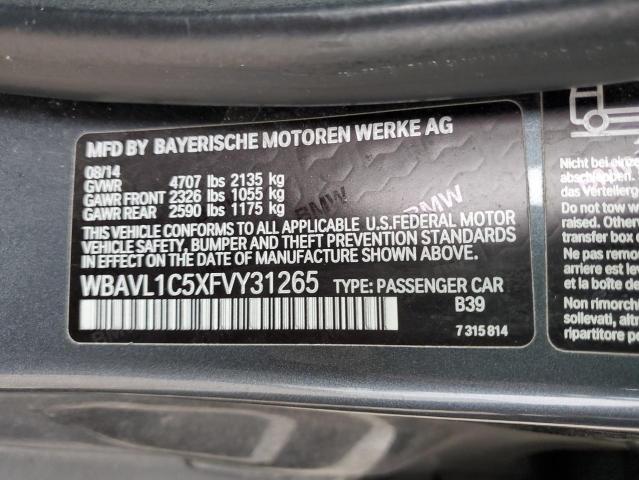 Photo 14 from auction – 2015 BMW X1 XDRIVE2 with VIN WBAVL1C5XFVY31265