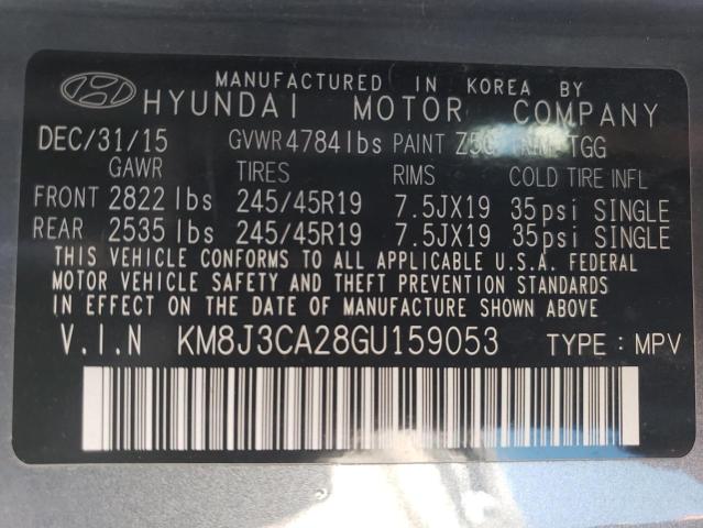 Photo 14 from auction – 2016 HYUNDAI TUCSON LIM with VIN KM8J3CA28GU159053
