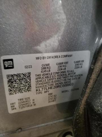 Photo 14 from auction – 2024 CHEVROLET TRAX 1LT with VIN KL77LHE20RC008803