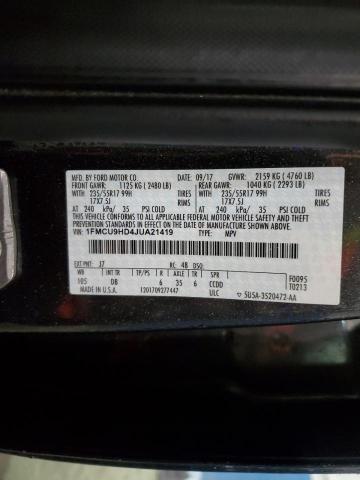 Photo 14 from auction – 2018 FORD ESCAPE SEL with VIN 1FMCU9HD4JUA21419