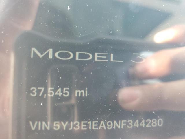 Photo 9 from auction – 2022 TESLA MODEL 3 with VIN 5YJ3E1EA9NF344280