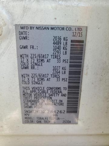 Photo 14 from auction – 2016 NISSAN ROGUE S with VIN 5N1AT2MT2GC784262