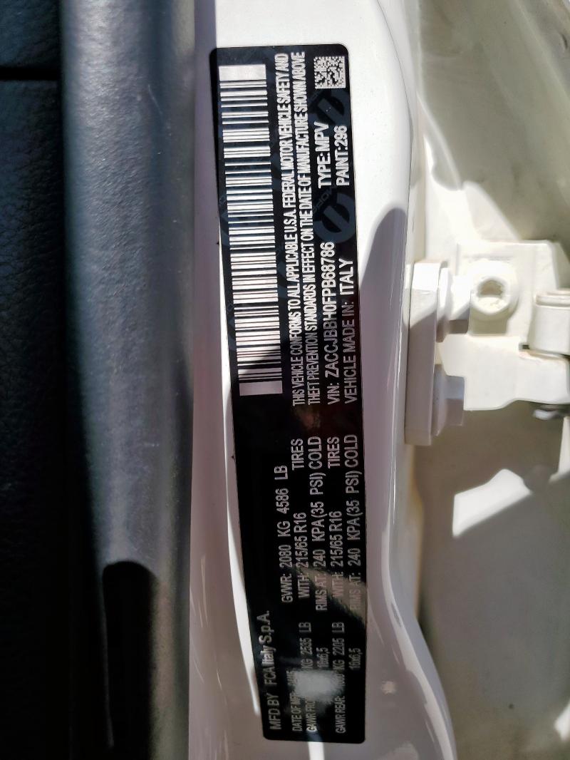Photo 14 from auction – 2015 JEEP RENEGADE L with VIN ZACCJBBH0FPB68786