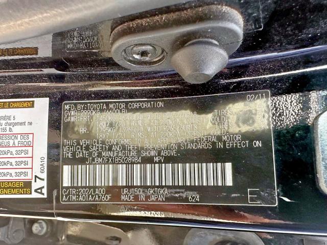 Photo 10 from auction – 2011 LEXUS GX 460 with VIN JTJBM7FX1B5028984