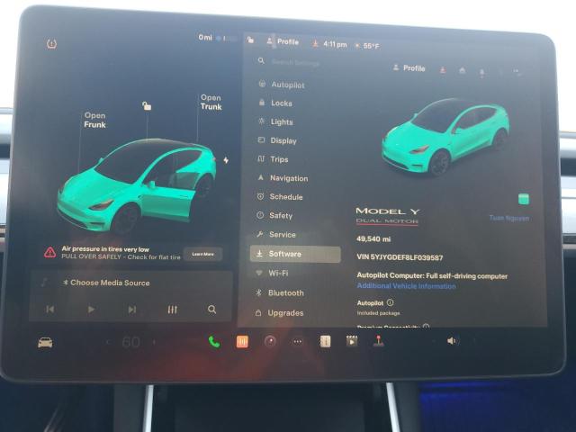 Photo 9 from auction – 2020 TESLA MODEL Y with VIN 5YJYGDEF8LF039587