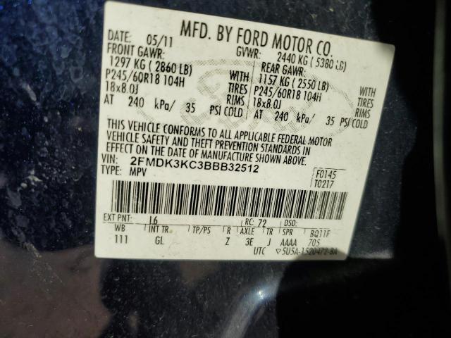 Снимка 14 от търг – 2011 FORD EDGE LIMIT с VIN 2FMDK3KC3BBB32512