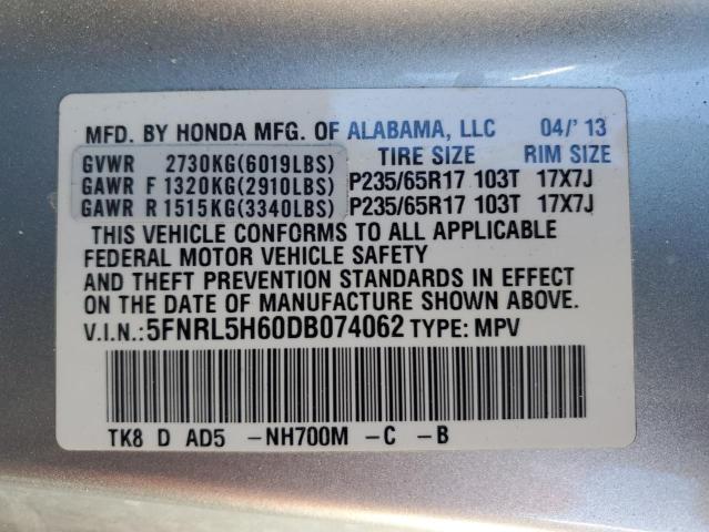 Photo 14 from auction – 2013 HONDA ODYSSEY EX with VIN 5FNRL5H60DB074062