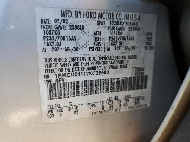 صورة رقم 14 من المزاد - 2002 FORD ESCAPE XLT مع VIN 1FMCU04112KC39600