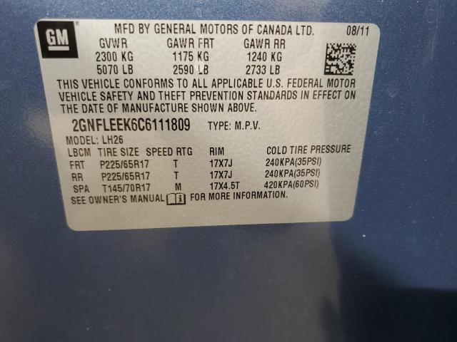 Photo 14 from auction – 2012 CHEVROLET EQUINOX LT with VIN 2GNFLEEK6C6111809