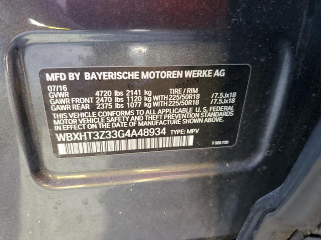 Photo 14 from auction – 2016 BMW X1 XDRIVE2 with VIN WBXHT3Z33G4A48934