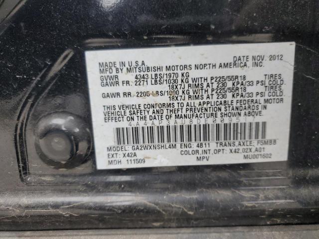 Снимка 14 от търг – 2013 MITSUBISHI OUTLANDER с VIN 4A4AP3AU8DE009517