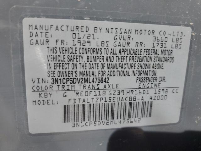 Photo 14 from auction – 2021 NISSAN KICKS SR with VIN 3N1CP5DV2ML475642