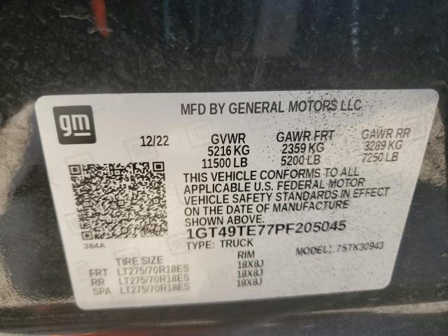 Photo 10 from auction – 2023 GMC SIERRA K35 with VIN 1GT49TE77PF205045