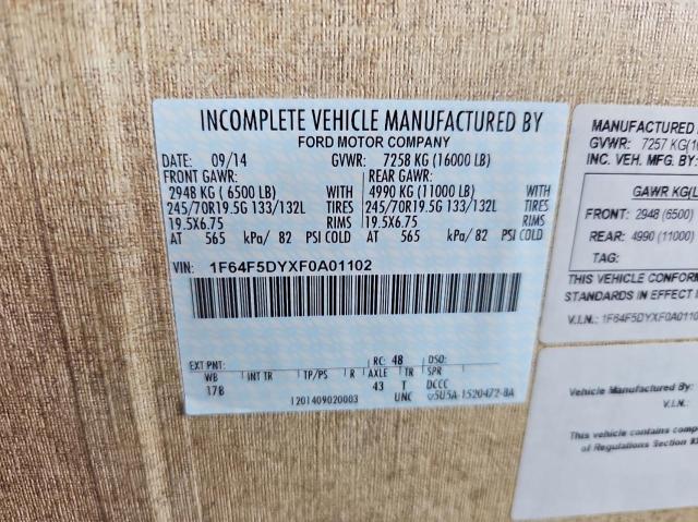 Photo 10 from auction – 2015 FORD F53 with VIN 1F64F5DYXF0A01102