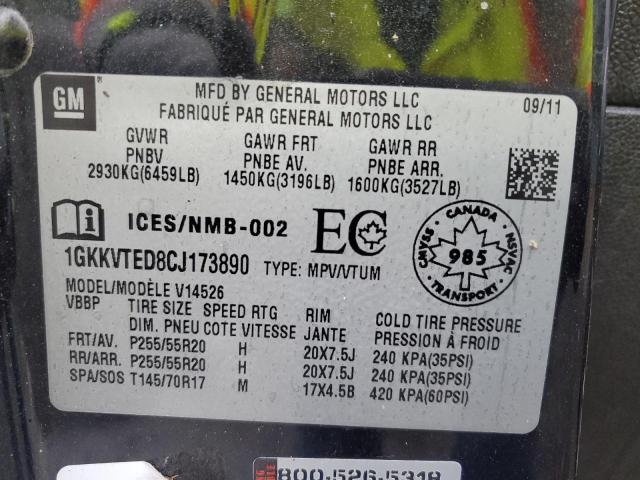 Photo 14 from auction – 2012 GMC ACADIA DEN with VIN 1GKKVTED8CJ173890