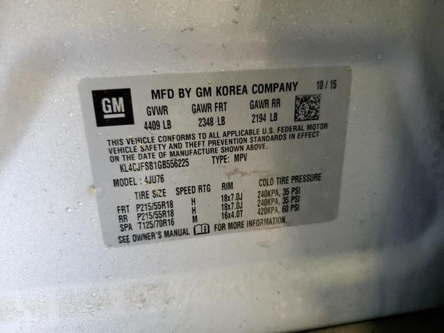Photo 14 from auction – 2016 BUICK ENCORE CON with VIN KL4CJFSB1GB556225