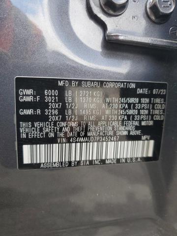 Photo 14 from auction – 2023 SUBARU ASCENT LIM with VIN 4S4WMAUD7P3452467