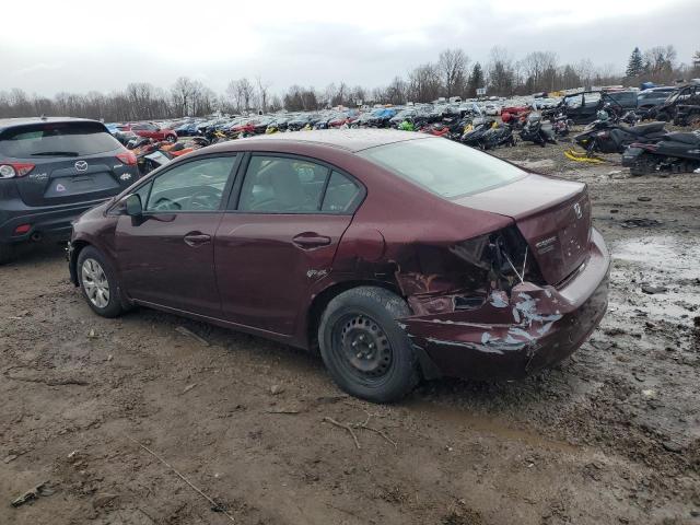 Photo 2 from auction – 2012 HONDA CIVIC LX with VIN 2HGFB2F59CH575217