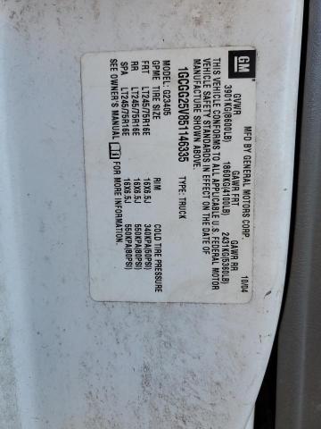 Photo 14 from auction – 2005 CHEVROLET EXPRESS G2 with VIN 1GCGG25V851146335