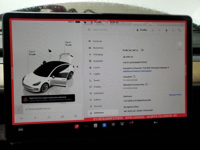 Снимка 9 от търг – 2022 TESLA MODEL 3 с VIN 5YJ3E1EA6NF370531