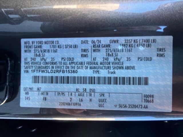 Photo 10 from auction – 2024 FORD F150 XLT with VIN 1FTFW3LD2RFB15380