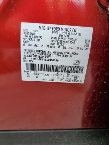 Photo 14 from auction – 2014 FORD EXPLORER L with VIN 1FM5K8F81EGB16829