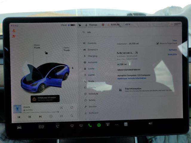 Photo 9 from auction – 2018 TESLA MODEL 3 with VIN 5YJ3E1EB6JF186144