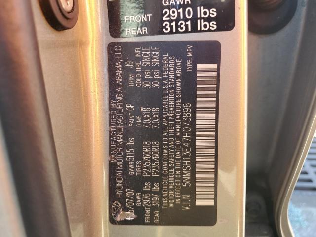 Photo 14 from auction – 2007 HYUNDAI SANTA FE S with VIN 5NMSH13E47H073896