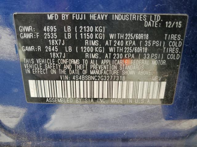 Photo 14 from auction – 2016 SUBARU OUTBACK 2. with VIN 4S4BSBNC2G3277318