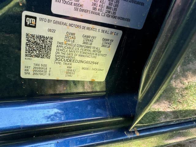 Photo 10 from auction – 2022 CHEVROLET SILVERADO with VIN 3GCUDEED2NG652944