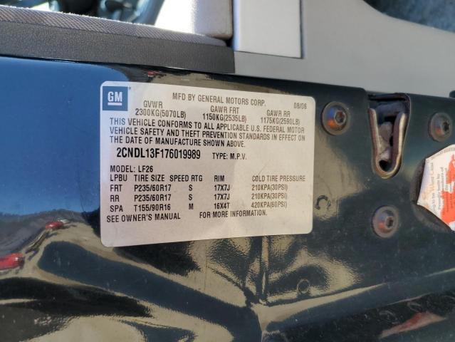 Photo 14 from auction – 2007 CHEVROLET EQUINOX LS with VIN 2CNDL13F176019989