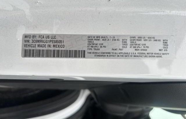 Photo 10 from auction – 2023 RAM PROMASTER with VIN 3C6MRVJG1PE585051