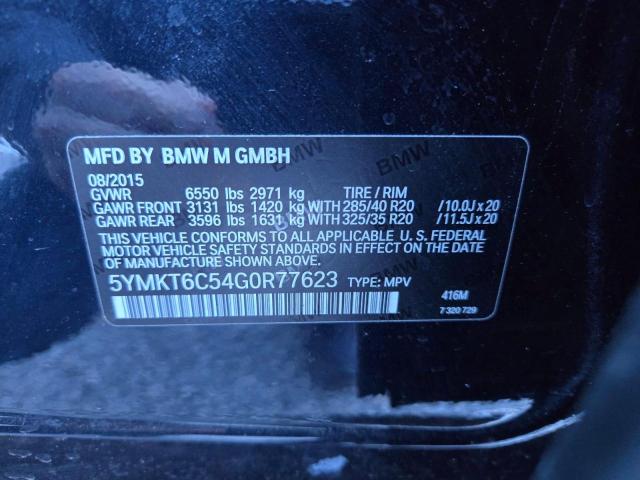 Photo 10 from auction – 2016 BMW X5 M with VIN 5YMKT6C54G0R77623