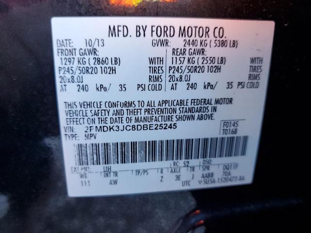 Photo 14 from auction – 2013 FORD EDGE SEL with VIN 2FMDK3JC8DBE25245
