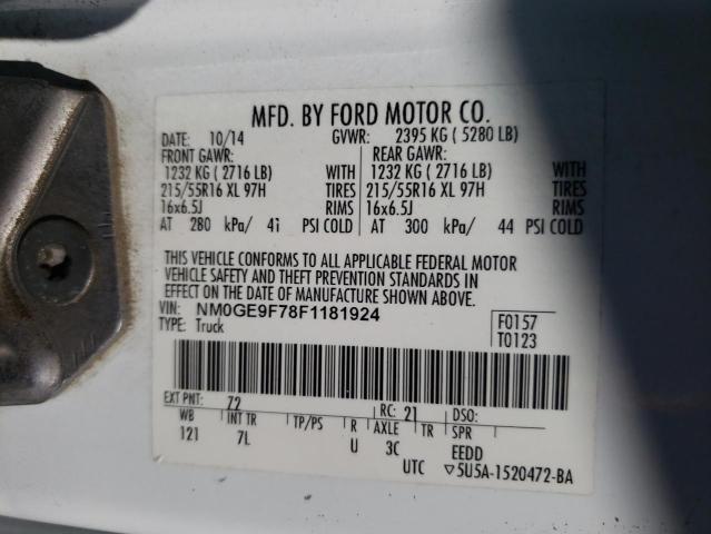 Photo 14 from auction – 2015 FORD TRANSIT CO with VIN NM0GE9F78F1181924
