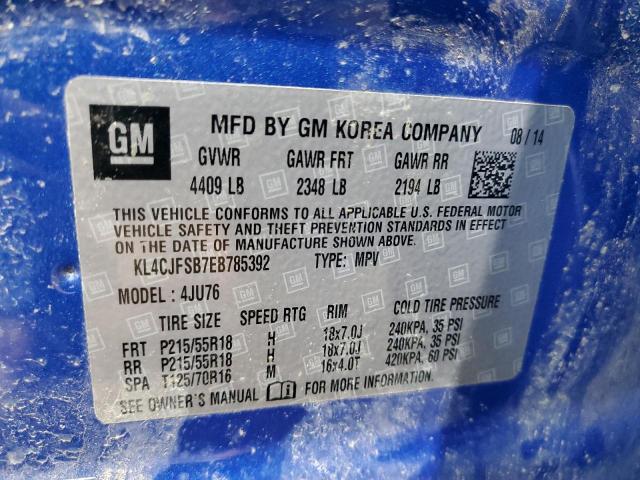 Photo 14 from auction – 2014 BUICK ENCORE CON with VIN KL4CJFSB7EB785392