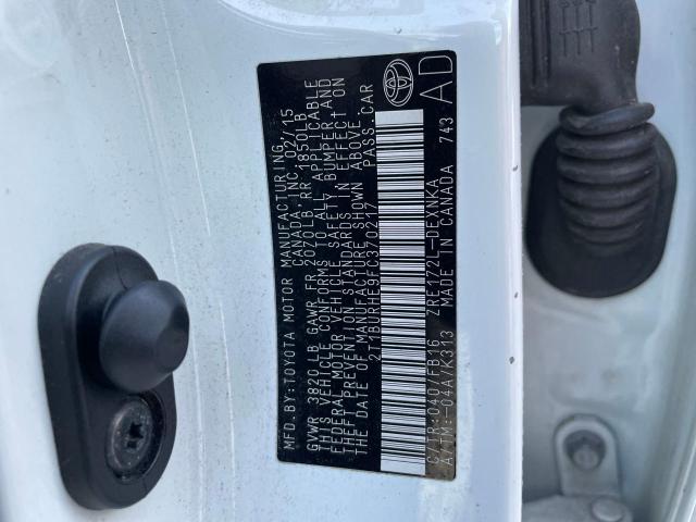 Photo 10 from auction – 2015 TOYOTA COROLLA L with VIN 2T1BURHE9FC370217