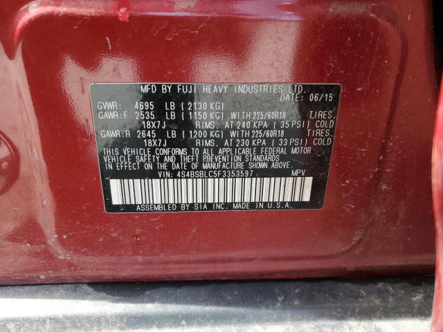 Снимка 14 от търг – 2015 SUBARU OUTBACK 2. с VIN 4S4BSBLC5F3353597