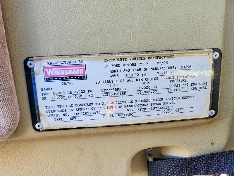 Photo 10 from auction – 1996 FORD F530 with VIN 3FCMF53G7TJA11263