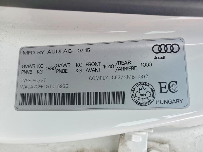 Photo 14 from auction – 2016 AUDI A3 with VIN WAUA7GFF1G1015936