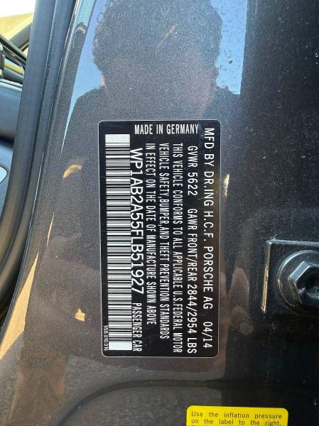 Photo 10 from auction – 2015 PORSCHE MACAN with VIN WP1AB2A55FLB51927
