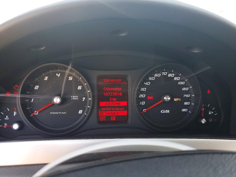 Photo 9 from auction – 2008 PONTIAC G8 with VIN 6G2EC57Y08L139925