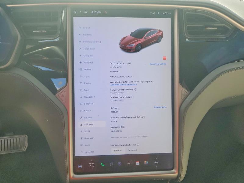 Photo 9 from auction – 2020 TESLA MODEL S with VIN 5YJSA1E23LF391236
