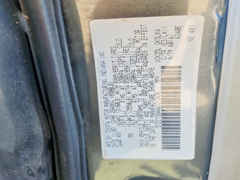Photo 14 from auction – 2004 TOYOTA SEQUOIA with VIN 5TDZT38A44S213436