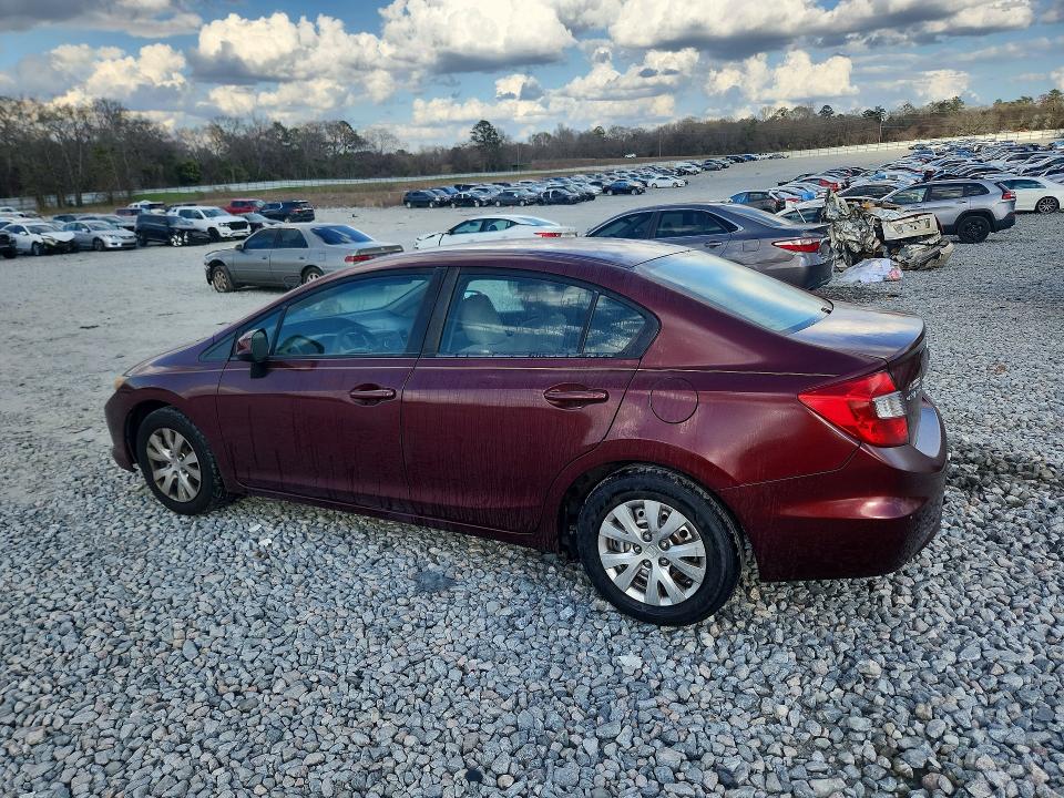 Photo 2 from auction – 2012 HONDA CIVIC with VIN 2HGFB2F5XCH596223